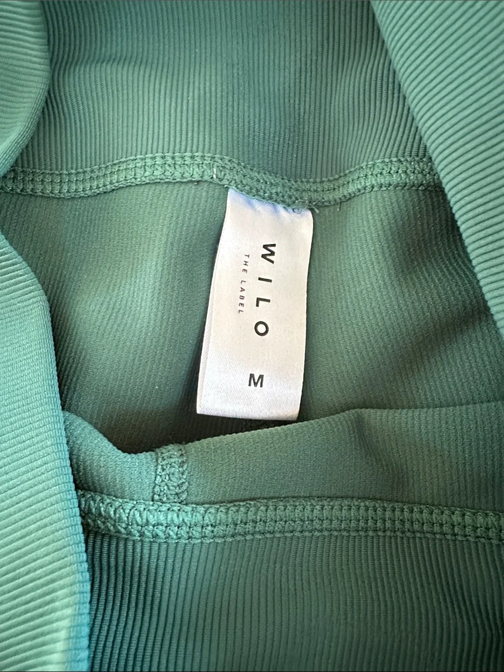 Wilo the Label  Green Colorblock Leggings with Yellow and Gray Panels size M
